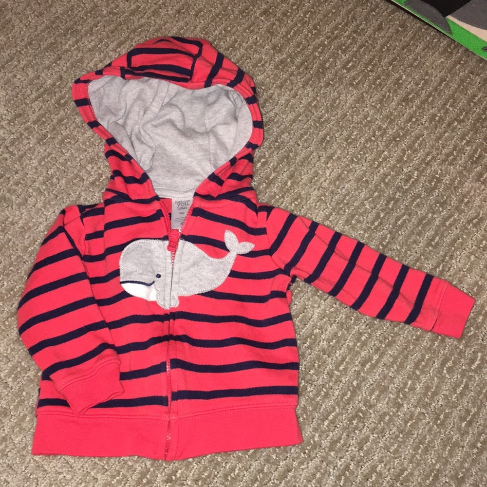 Carter’s striped hooded sweatshirt 9 months